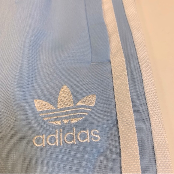 Adidas youth med baby blue NWT superstar track pants w drawstring waist - Picture 6 of 15